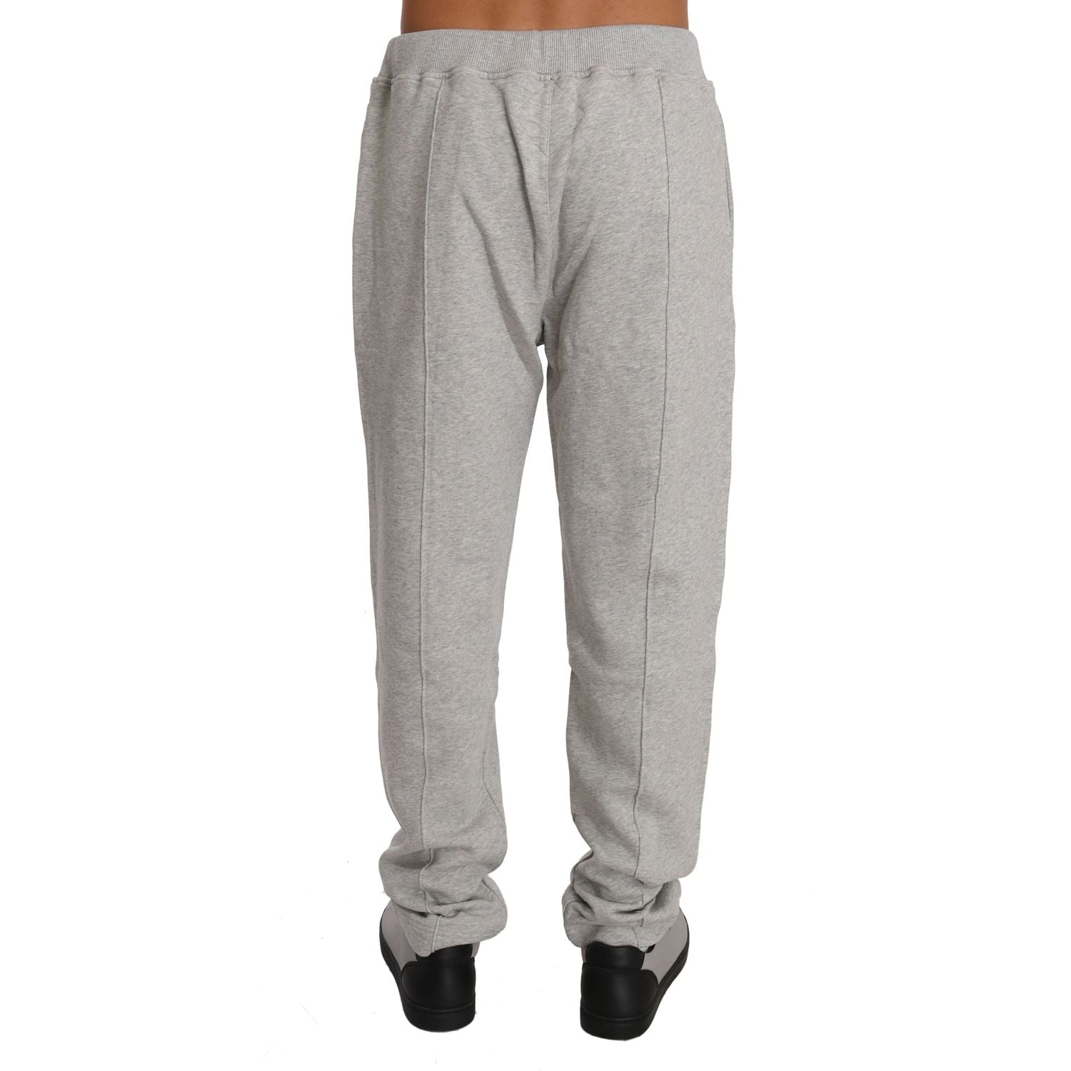Billionaire Italian Couture Gray Cotton Sweater Pants Tracksuit