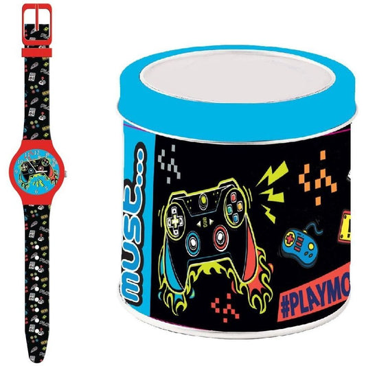 KID WATCH Mod. MUST PLAY MORE - Tin Box ***SPECIAL PRICE ***-0
