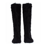 Dolce & Gabbana Black Xiangao Lamb Fur Leather Boots SIG19163-4