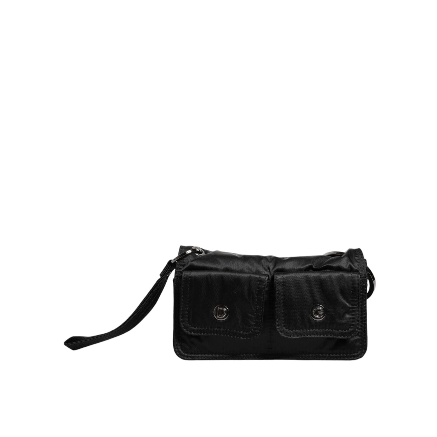 Front view with bag zipped and handles upright.