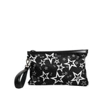 Dolce & Gabbana Black White Stars Pattern Clutch Pouch Bag
