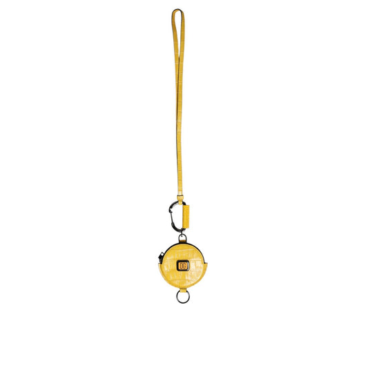 Dolce & Gabbana Yellow Round Leather DG Logo Coin Purse Lanyard Wallet BAG4234