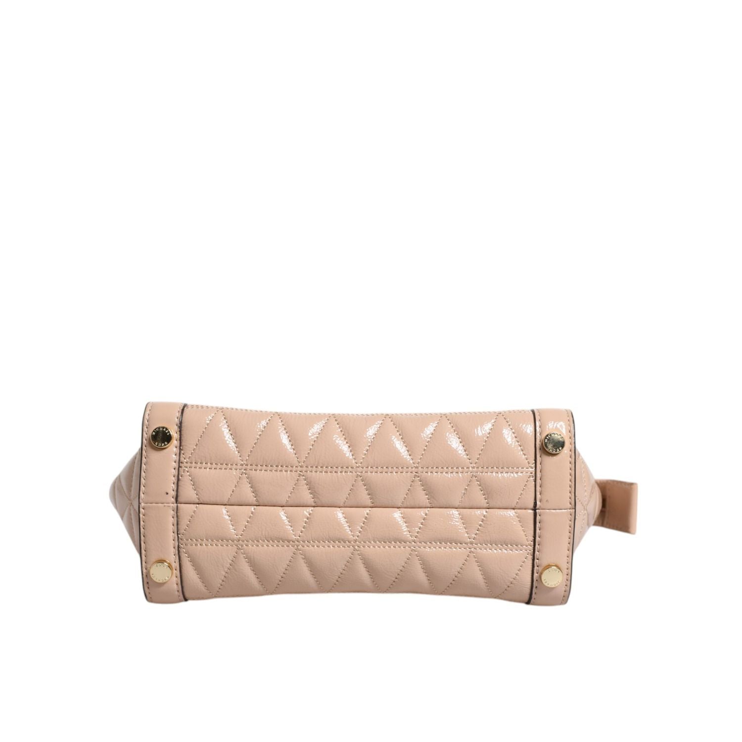 Michael Kors Peach Quilted Leather Logo Crossbody VIVIANNE Messenger Bag