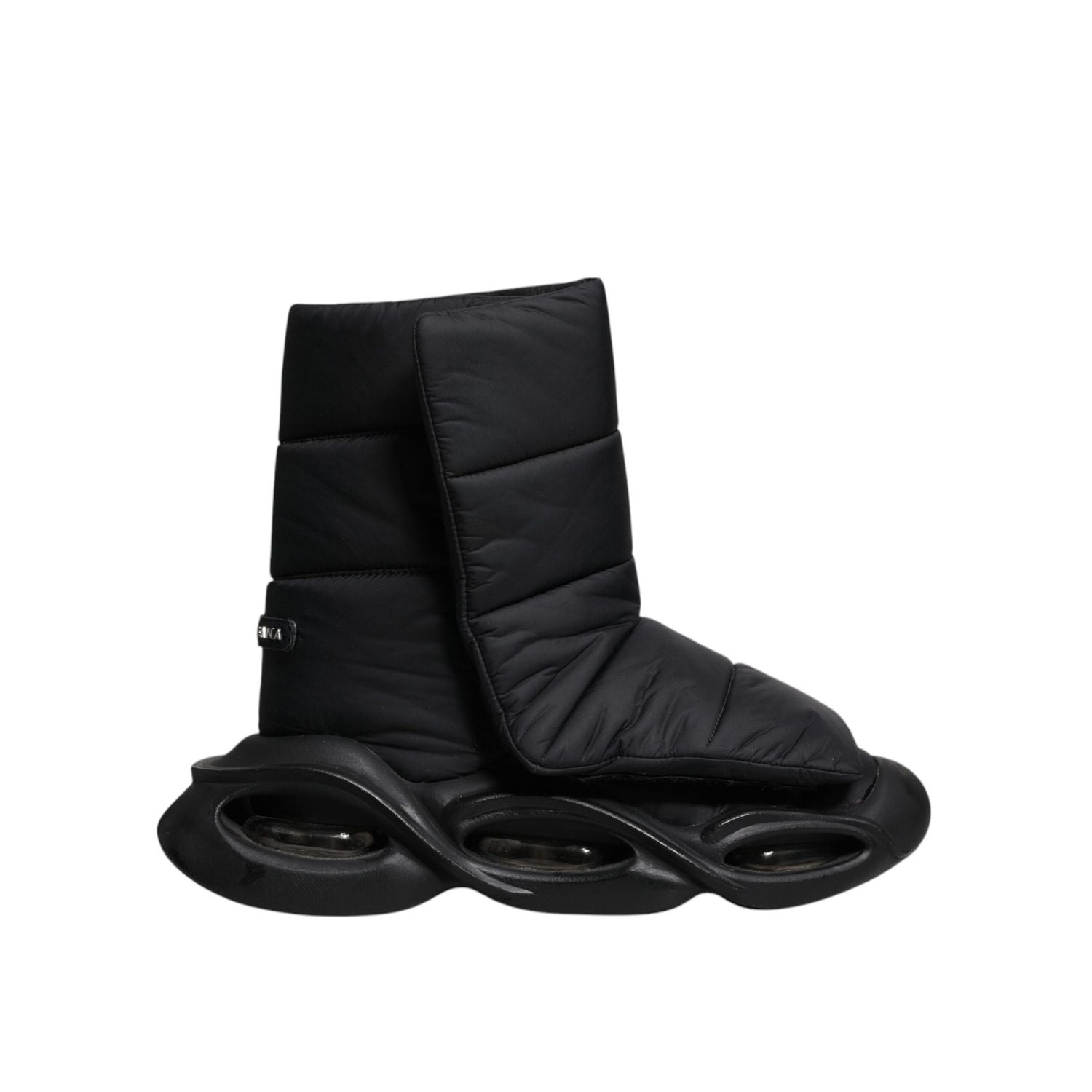 Dolce & Gabbana Black Slip On Wave Quilted Sneakers Shoes