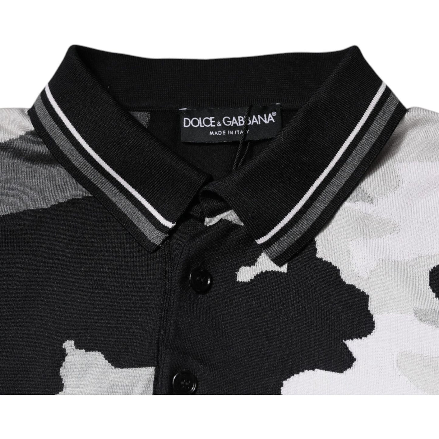 Dolce & Gabbana Multicolor Camouflage Collared Polo T-shirt