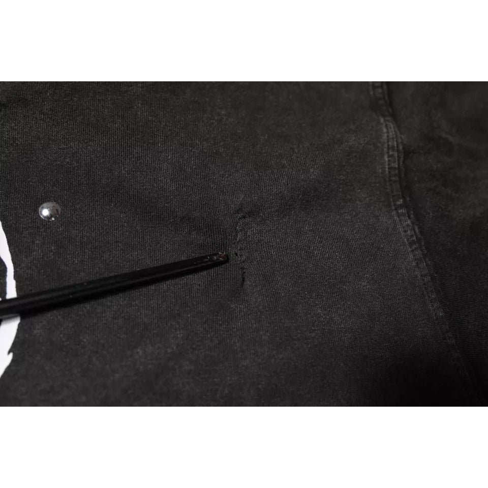 Dolce & Gabbana Gray Leopard Print Cotton Crew Neck T-shirt