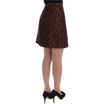 Dolce & Gabbana Brown Floral Brocade Mini Bubble Skirt SIG17466-1