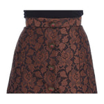 Dolce & Gabbana Brown Floral Brocade Mini Bubble Skirt SIG17466-1