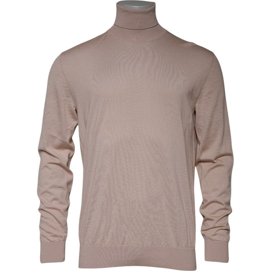 Dolce & Gabbana Beige Cashmere Turtleneck Pullover Sweater TSH87740-58