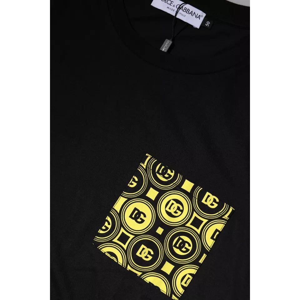 Dolce & Gabbana Black Logo Print Cotton Short Sleeves T-shirt TSH878467-52
