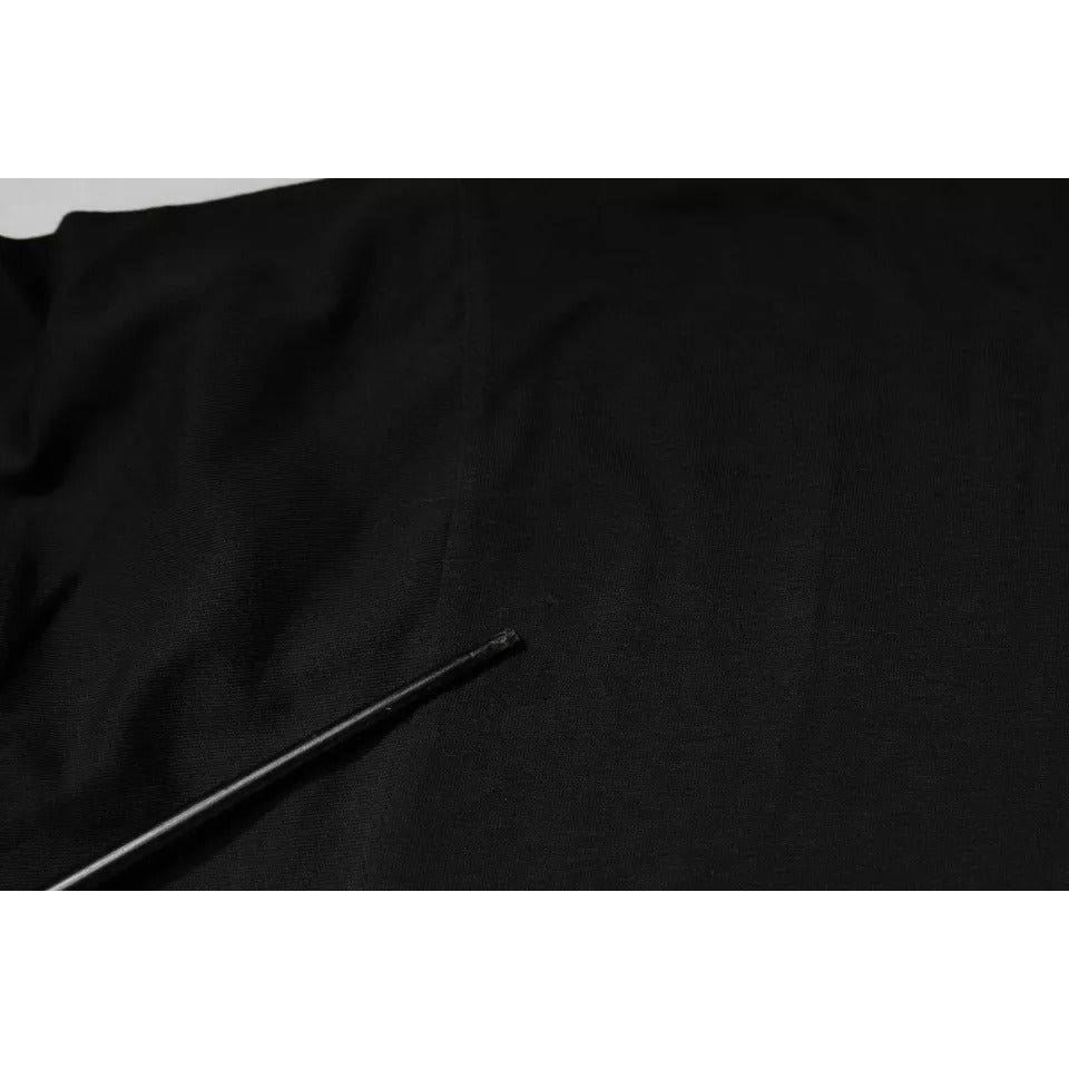 Dolce & Gabbana Black Logo Print Cotton Short Sleeves T-shirt