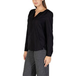 Street One Black Viscose Blouse ST-13527400009-IT42|M