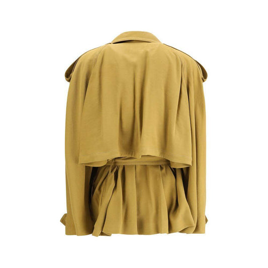The Andamane Double-breasted Short Trench Coat TH-T172032ATNV121MUSTARD-IT40 | M