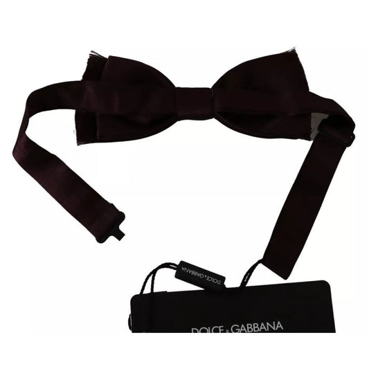 Dolce & Gabbana Bordeaux Red Silk Solid Classic Bowtie KRA3002