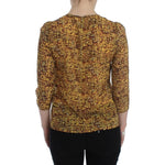 Dolce & Gabbana Sicilian Mosaic Print Silk Blouse Dolce & Gabbana Sienna