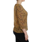 Dolce & Gabbana Sicilian Mosaic Print Silk Blouse Dolce & Gabbana Sienna