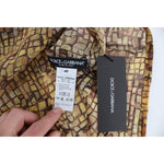 Dolce & Gabbana Sicilian Mosaic Print Silk Blouse Dolce & Gabbana Dim Gray