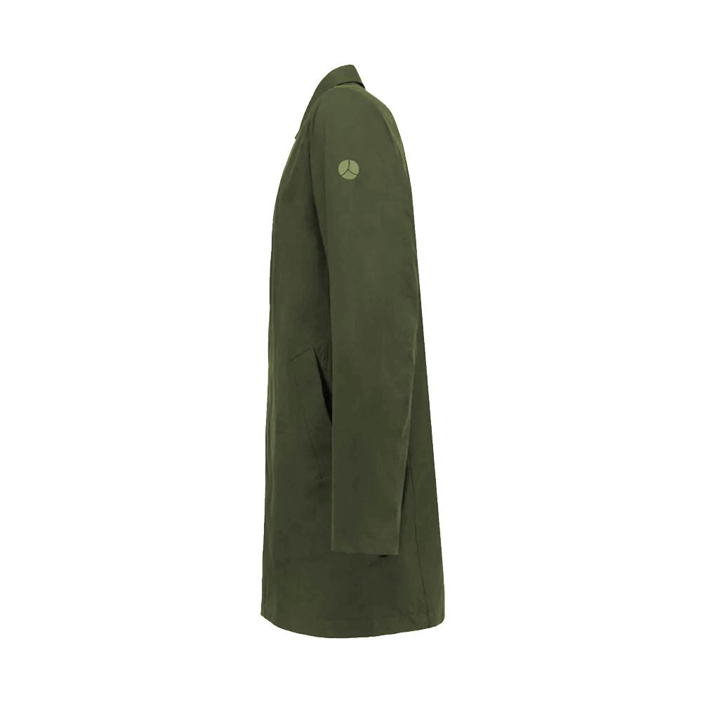 People Of Shibuya Green Recycled Polyester Men Trench Coat