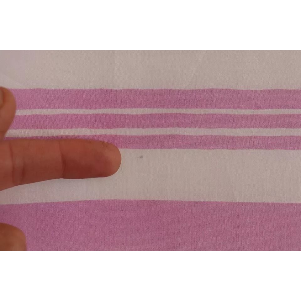 Dolce & Gabbana Pink White Striped Cotton Wrap Shawl Scarf