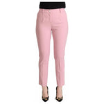Dolce & Gabbana Pink Wool Mid Waist Tapered Pants PAN72808-40