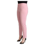 Dolce & Gabbana Pink Wool Mid Waist Tapered Pants PAN72808-40