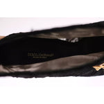 Dolce & Gabbana Black Crystal Lace Booties Stilettos Shoes