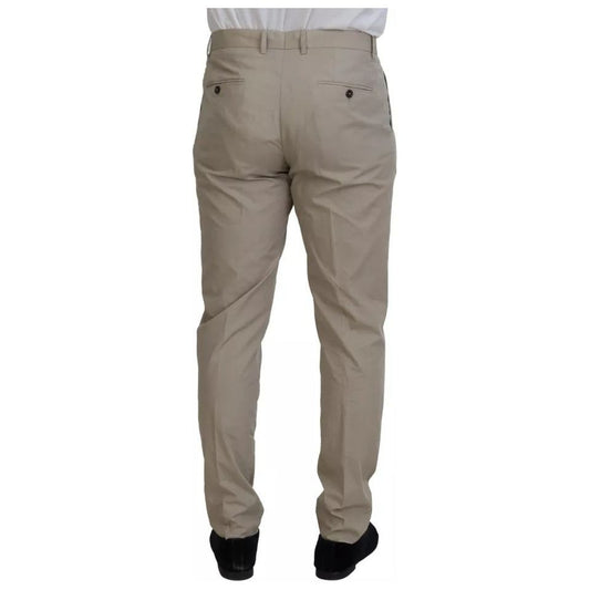 Dolce & Gabbana Beige Cotton Chino Men Formal Pants PAN74718-48