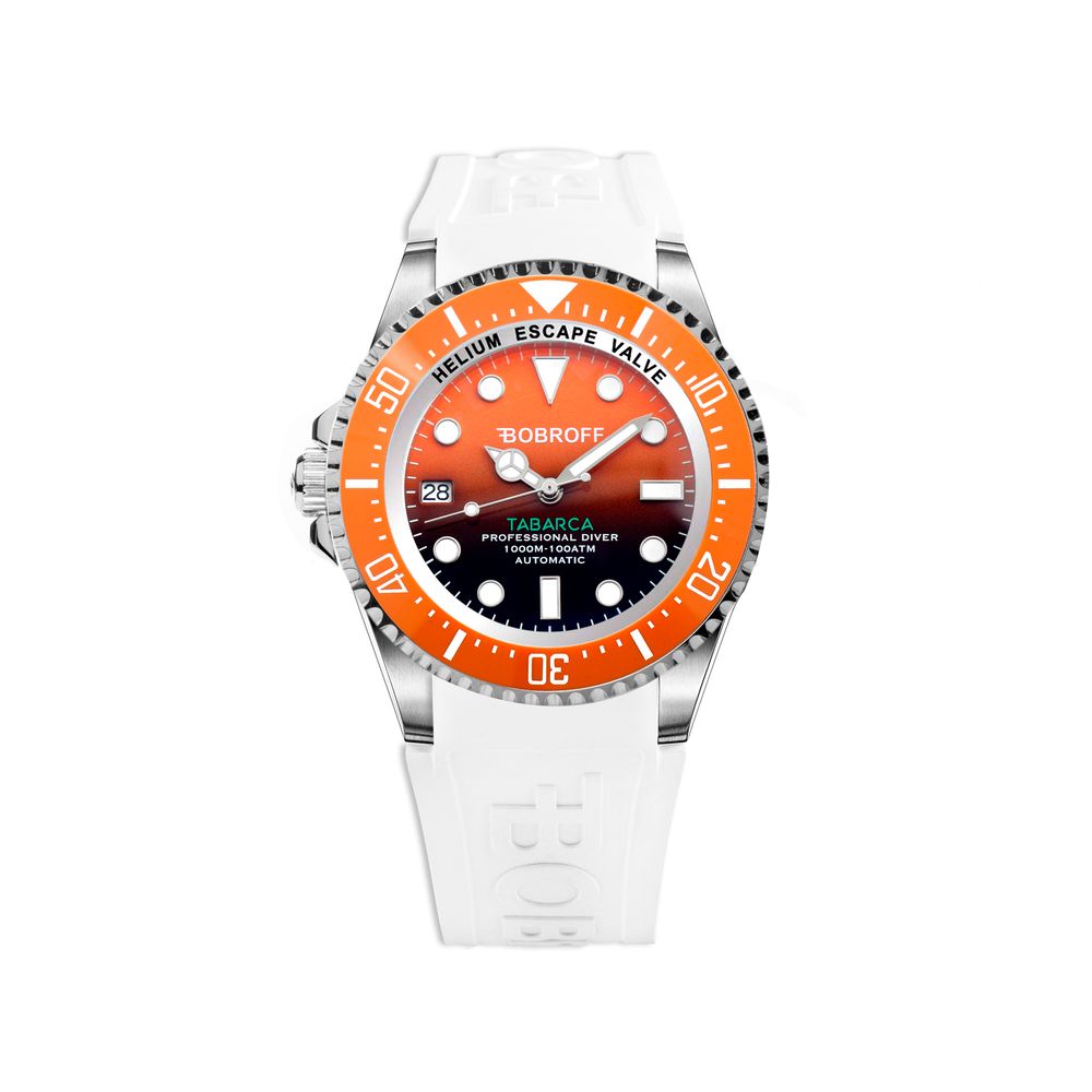 Bobroff White Rubber Sport Watch