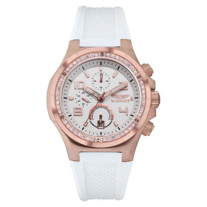 Bobroff White Rubber Bracelet Watch