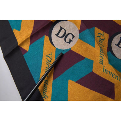Dolce & Gabbana Multicolor Printed Square Handkerchief Scarf