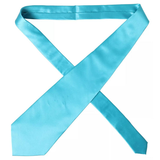 Dolce & Gabbana Light Blue 100% Silk Wide Mens Necktie
