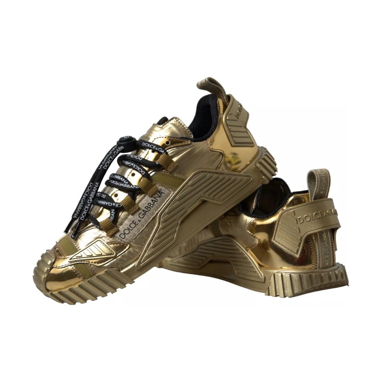 Dolce & Gabbana Metallic Gold NS1 Low Top Sneakers Shoes Sneakers LA10413-37