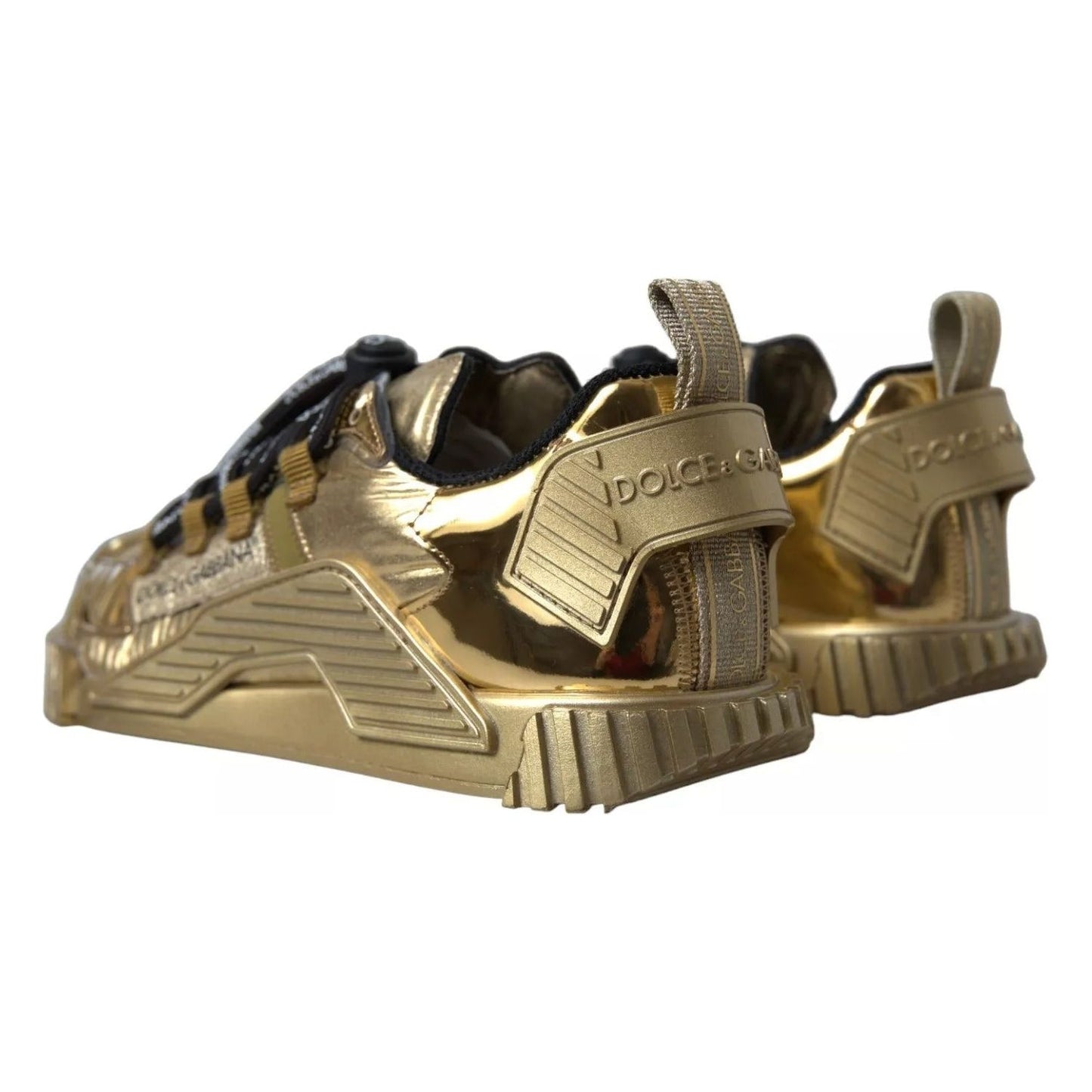 Dolce & Gabbana Metallic Gold NS1 Low Top Sneakers Shoes Sneakers LA10413-37