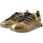 Dolce & Gabbana Metallic Gold NS1 Low Top Sneakers Shoes Sneakers LA10413-37