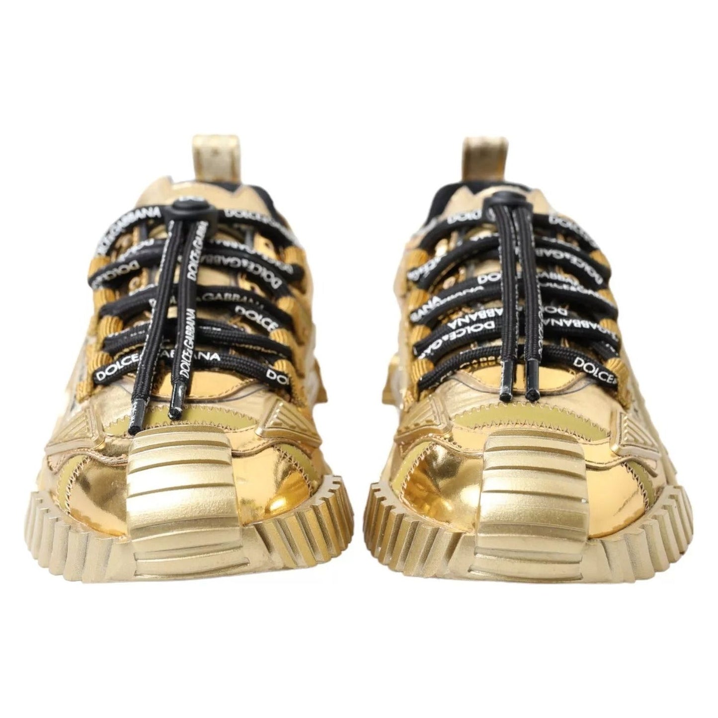 Dolce & Gabbana Metallic Gold NS1 Low Top Sneakers Shoes Sneakers LA10413-37