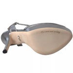 Dolce & Gabbana Silver Leather Platform Heels Sandals Shoes LA10375-41