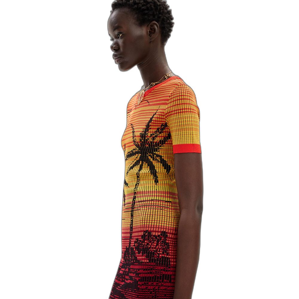 Desigual Multicolor Viscose Midi Dress