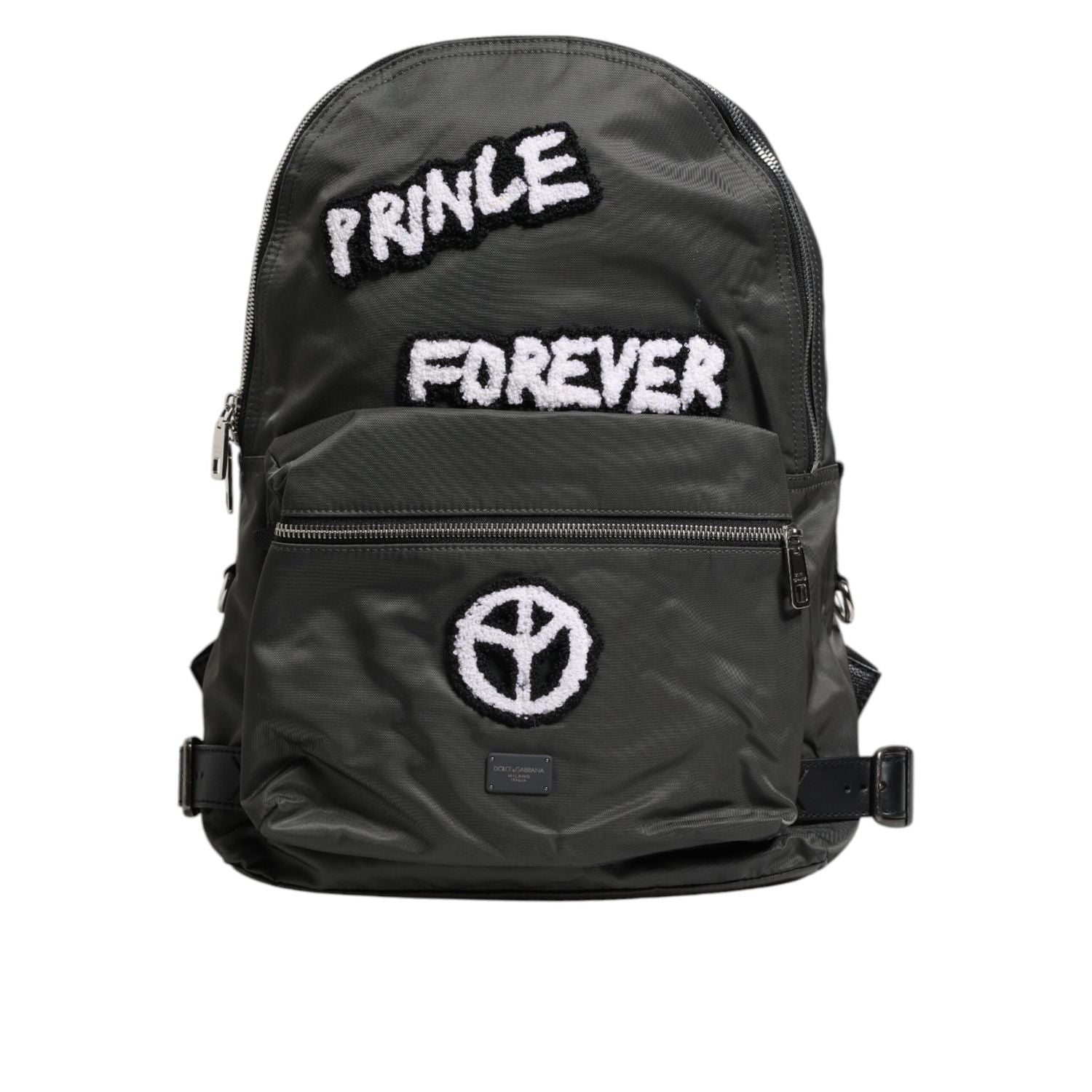Front view with bag zipped and handles upright.
