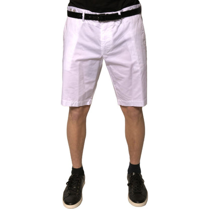 Dolce & Gabbana White Chinos Cotton Stretch Casual Shorts