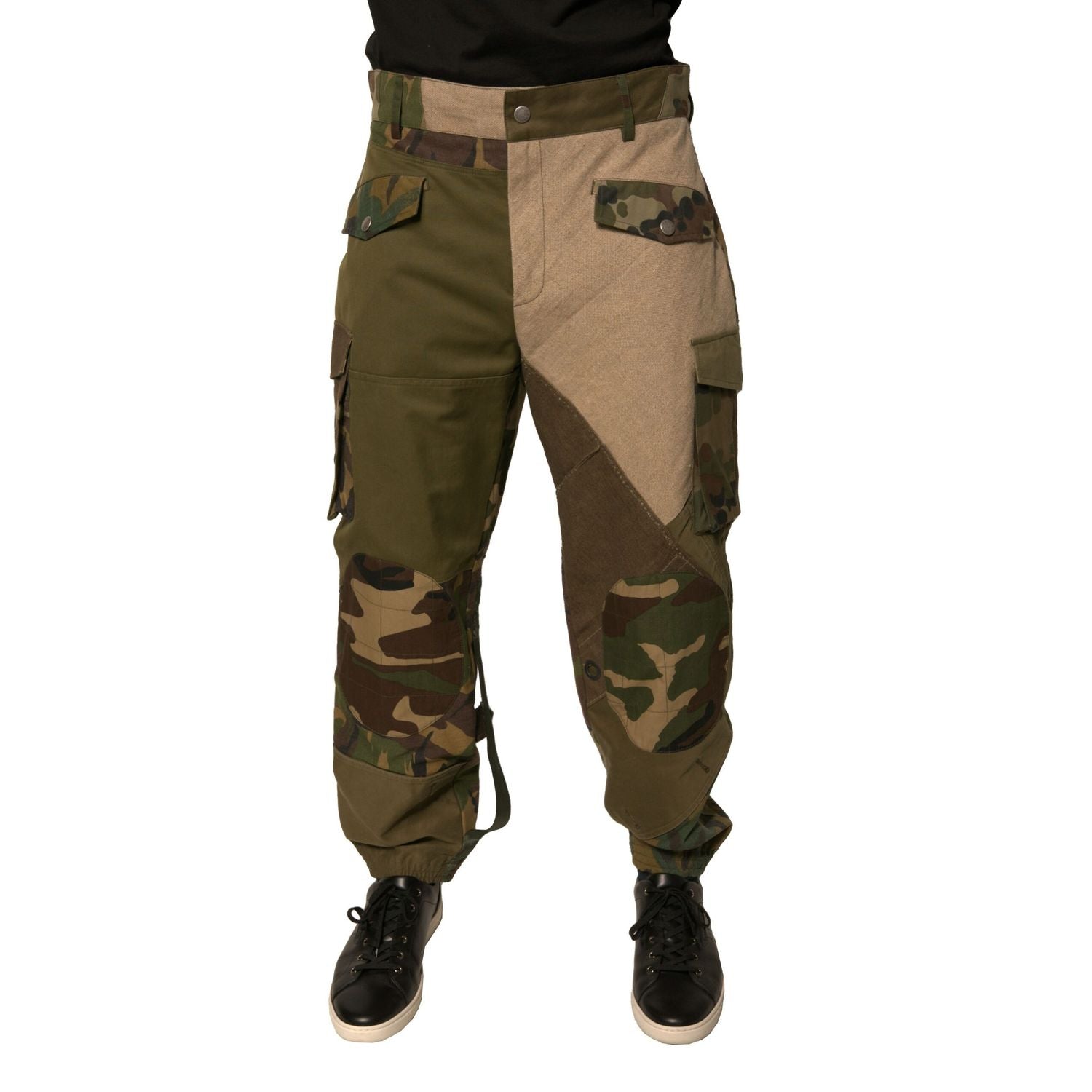 Dolce & Gabbana Multicolor Patchwork Flight Cargo Pants