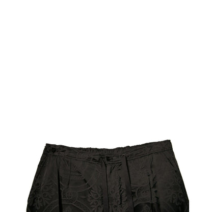 Dolce & Gabbana Black Crown Nylon Jogger Sweatpants Pants