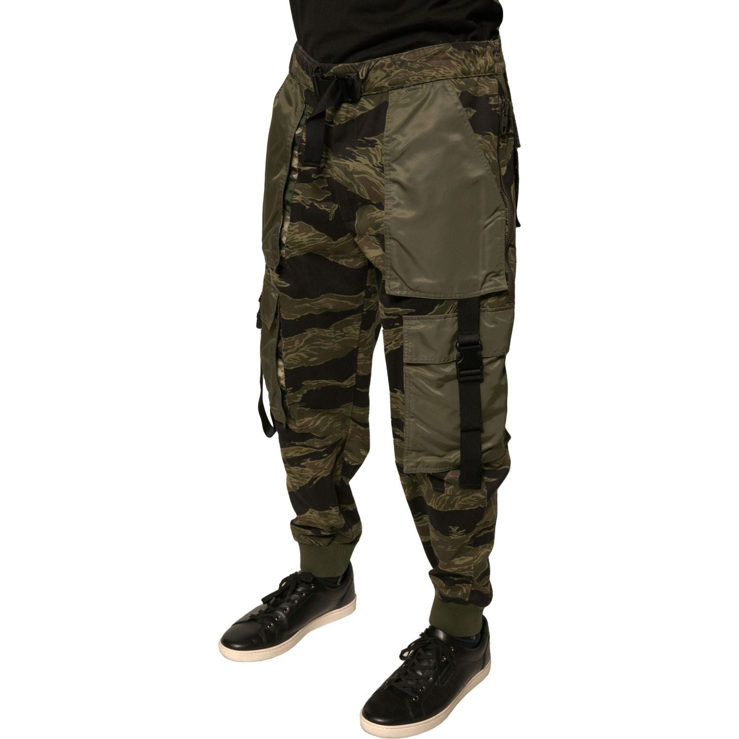 Dolce & Gabbana Green Cotton Jogger Cargo Pants