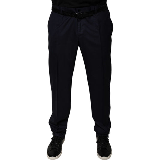 Dolce & Gabbana Dark Blue Tapered Formal Dress Pants PAN75775-56