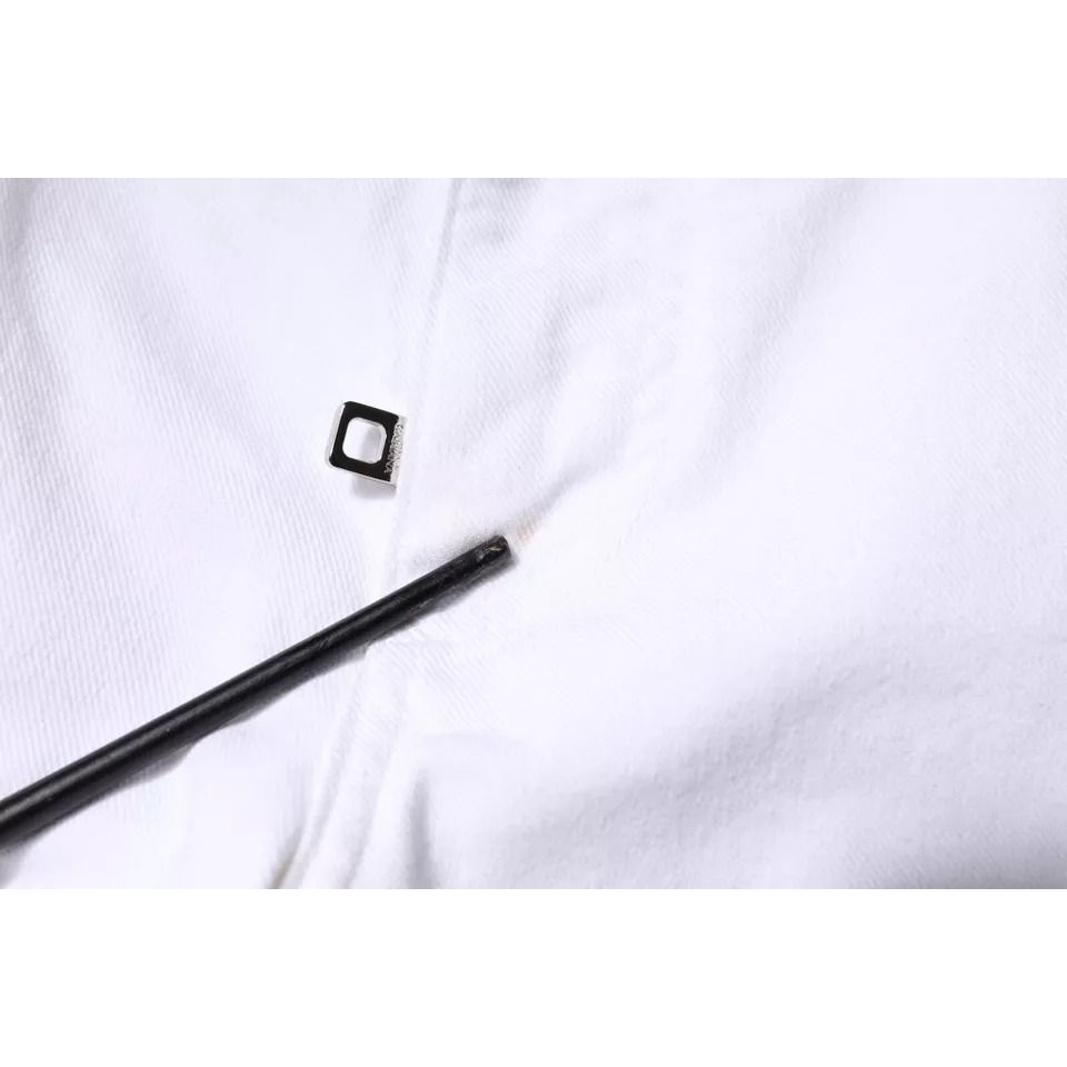 Dolce & Gabbana Black White Logo Cotton Skinny Denim Jeans