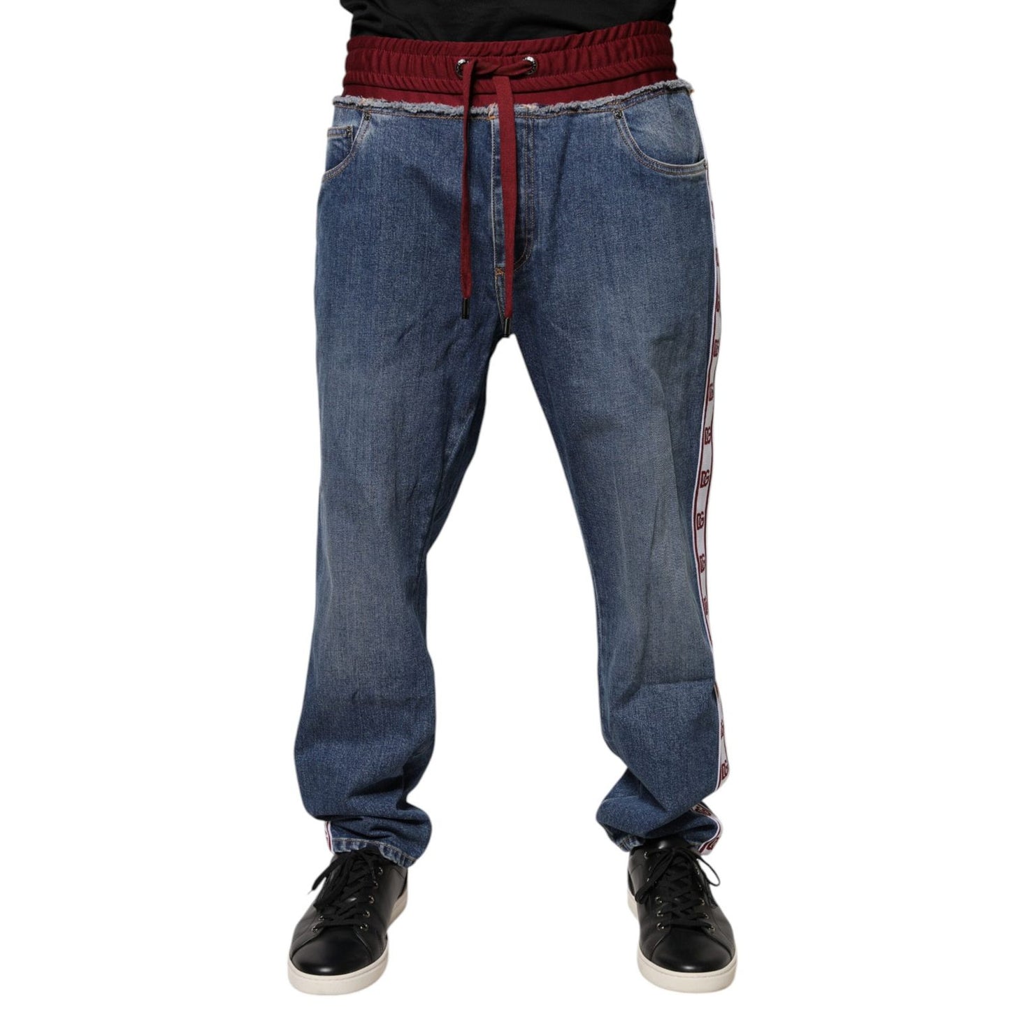 Dolce & Gabbana Blue Cotton Stretch Straight Denim Jeans