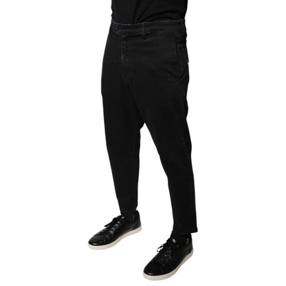 Dolce & Gabbana Black HOUSTON Men Cropped Denim Jeans
