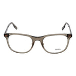Ermenegildo Zegna Brown Men Glasses Frame in acetate with full-rim design and demo lenses, featuring brown color and 53mm lens width.