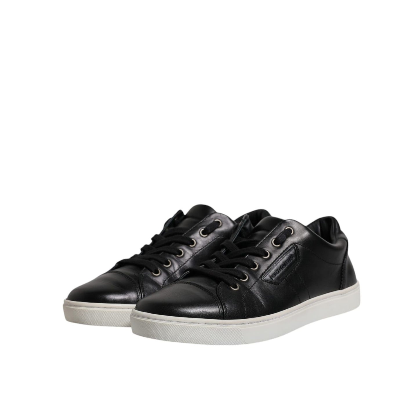 Dolce & Gabbana Black London Nappa Leather Men Sneakers Shoes