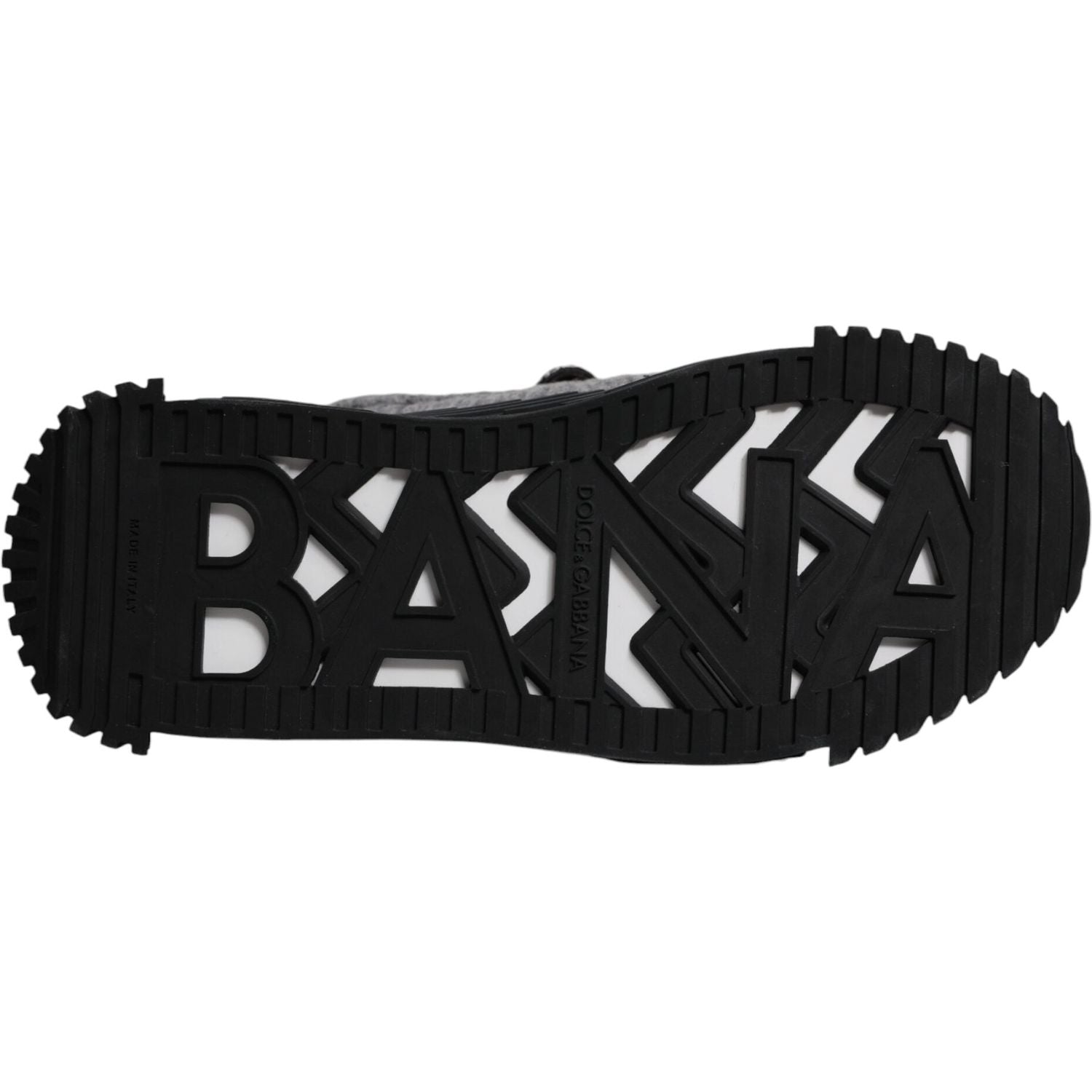 Dolce & Gabbana Gray Black NS1 High Top Boots Sneakers Shoes