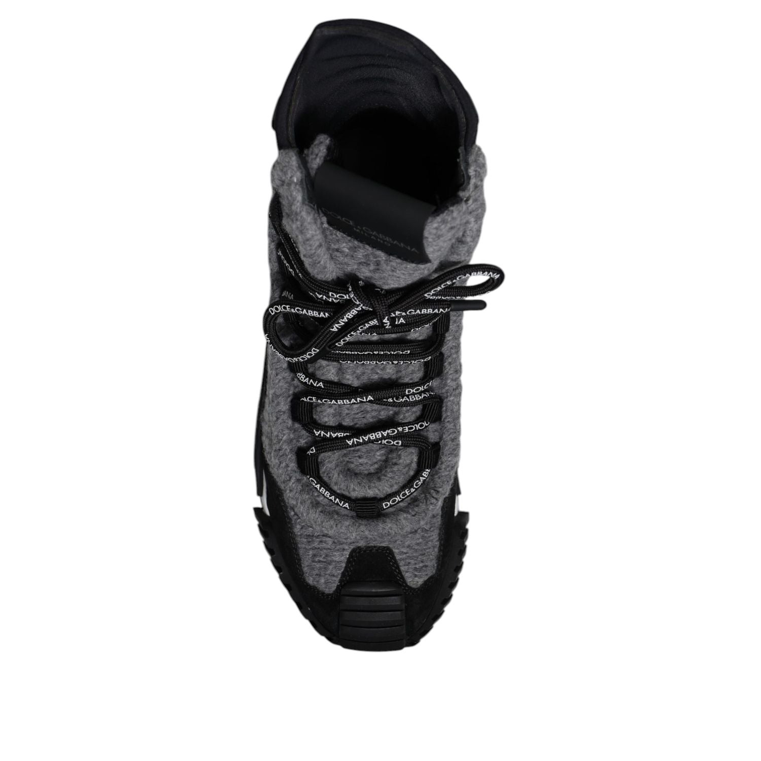 Dolce & Gabbana Gray Black NS1 High Top Boots Sneakers Shoes